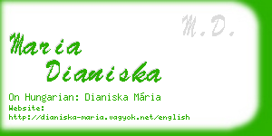 maria dianiska business card