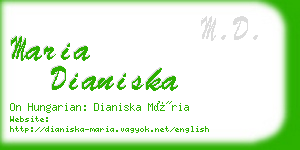maria dianiska business card